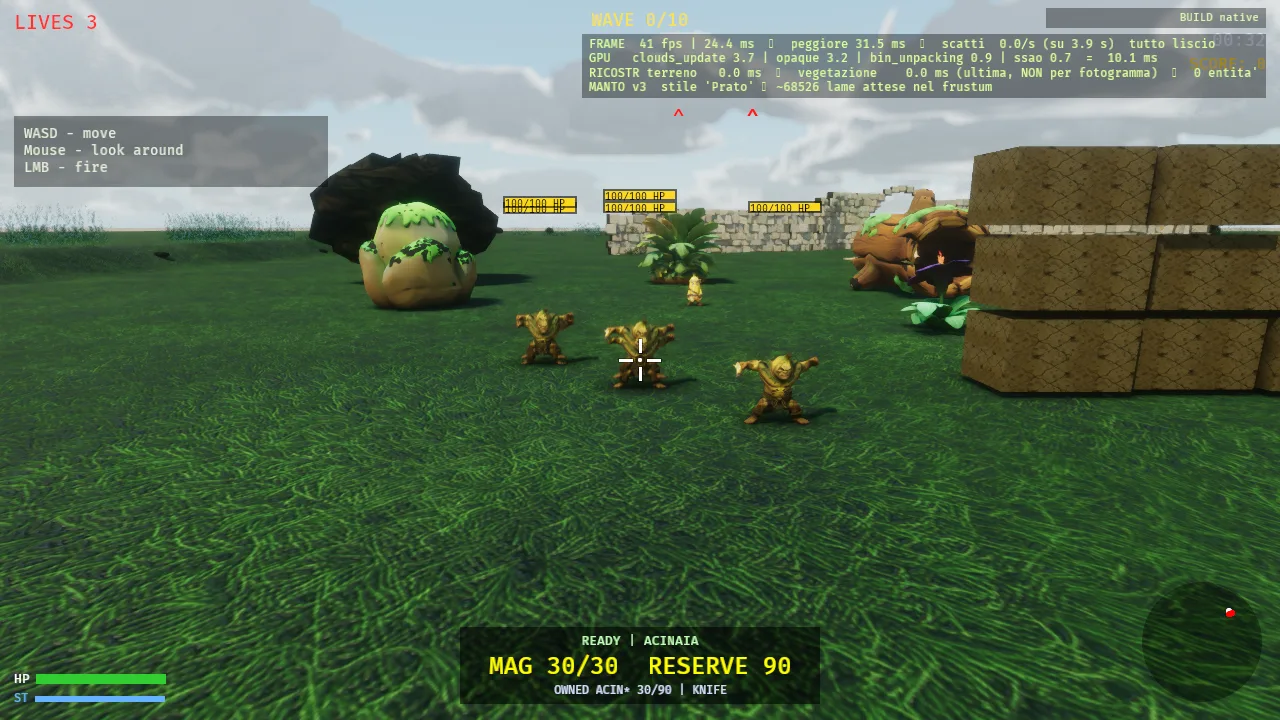 The game scene in September